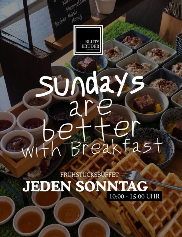 Sonntage sind besser mit Frühstück. Und mit Waffeln sowieso. 🧇☕️

Jeden Sonntag wartet unser Frühstücksbuffet auf euch – mit süßen und herzhaften Lieblingssachen, frischen Waffeln und genug Zeit zum Genießen.

🕙 10:00 bis 15:00 Uhr 
📍 Blutsbrüder 

Mit wem startet ihr bei uns in den Sonntag?

#Blutsbrüder #Frühstücksbuffet #Ludwigsburg