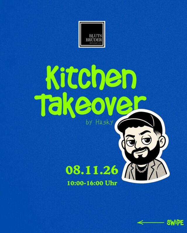 Frühstück einmal um die Welt – Hasky übernimmt unsere Küche. 🌍🔥

Am 08.11.2026 gibt’s beim Kitchen Takeover kein Frühstücksbuffet, sondern eine kleine Karte mit internationalen Frühstücksgerichten:

🍳 Bauernteller 
🌶️ Pad Kra Pao 
🥚 Çılbır 
🥞 Kaiserschmarrn 
🥣 Açaí-Bowl

🕙 10:00 bis 16:00 Uhr 
📍 Blutsbrüder Oßweil

Die Plätze sind begrenzt – jetzt reservieren und euren Favoriten schon mal aussuchen.

#Blutsbrüder #KitchenTakeover #Ludwigsburg